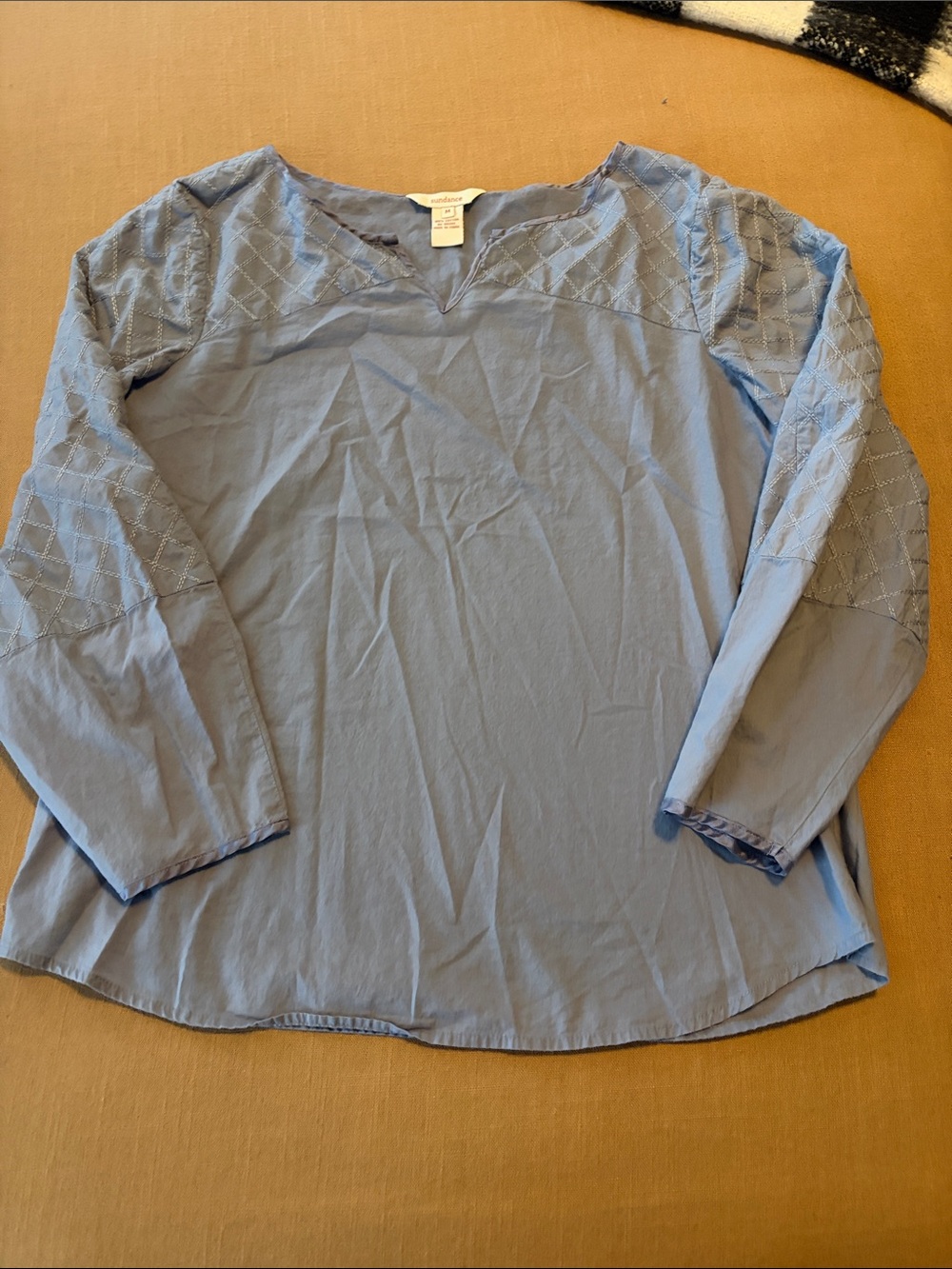 Sundance 100% cotton split neck top
